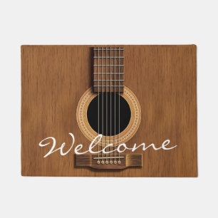 Paillasson Guitare acoustique en bois chaude