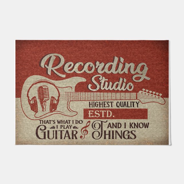 Paillasson Guitariste Studio Door Mat, poison For Guitarist (Devant)