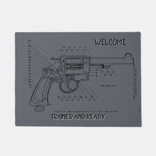 PAILLASSON GUN PISTOL HANDGUN REVOLVER FORMÉ ET PRÊT