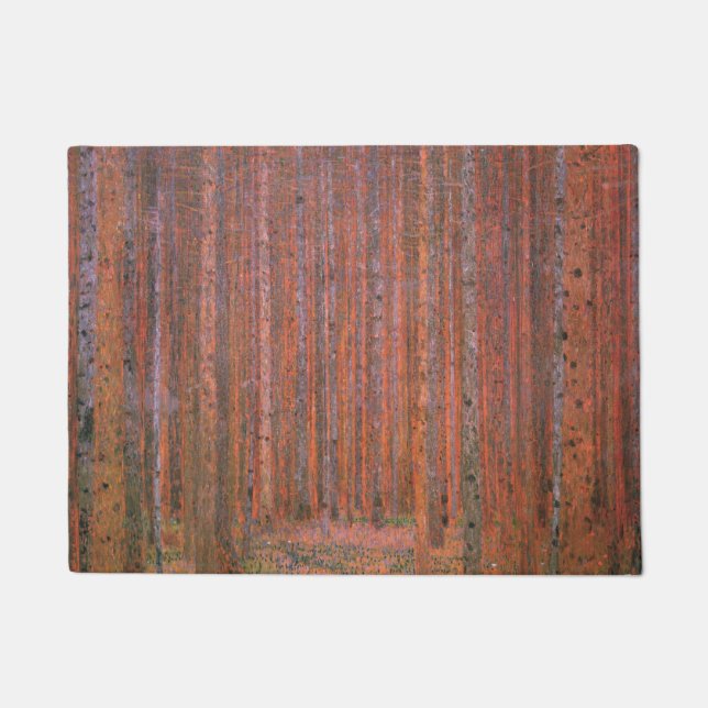 Paillasson Gustav Klimt Fir Forêt Tannenwald Arbres rouges (Devant)