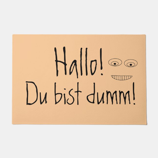 Paillasson Hallo Du bist factice Hilaried German Citation (Devant)