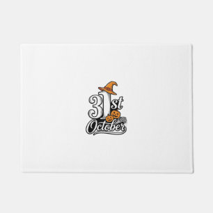 Paillasson Halloween 31 octobre typographie conception de t-s