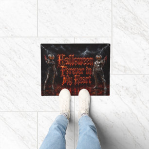 Paillasson Halloween à jamais dans mon cœur Gothique Citrouil