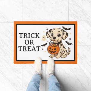 Paillasson Halloween Chien Dalmatien Trick ou traitement