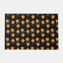 Paillasson Halloween Citrouille bonbon Bucket Black Orange