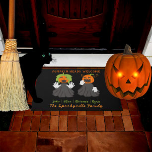 Paillasson Halloween Citrouille Chefs Éffrayants Ghouls Nom p