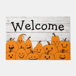 Paillasson Halloween Citrouille mignonne Jackolantern Custom