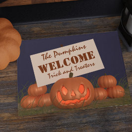 Paillasson Halloween Citrouille Trump ou Treat Welcome Doorma