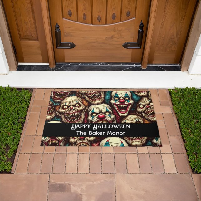 Paillasson Halloween des clowns horrifiants (De plein air)