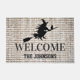 Paillasson Halloween éffrayante sorcière noire