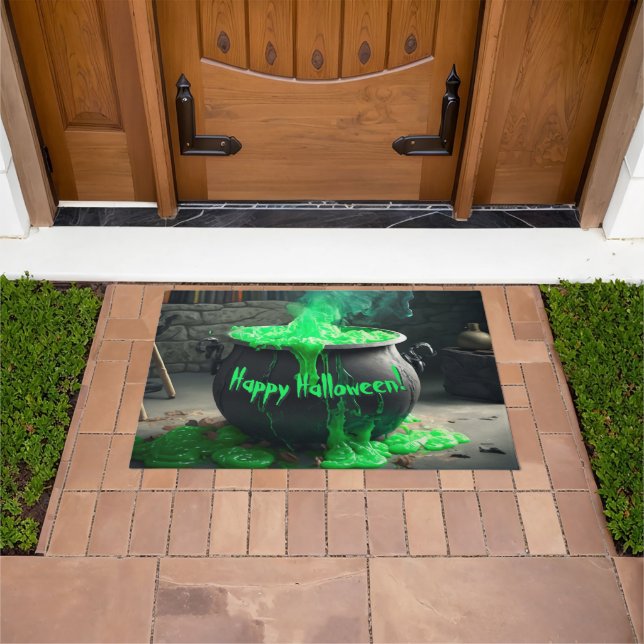 Paillasson Halloween en cauldron de sorcière bouillonnante (De plein air)