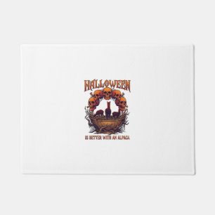 Paillasson Halloween est meilleur Alpaca crânes orange araign