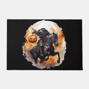 Paillasson Halloween Horseman sans tête avec tête Citrouille