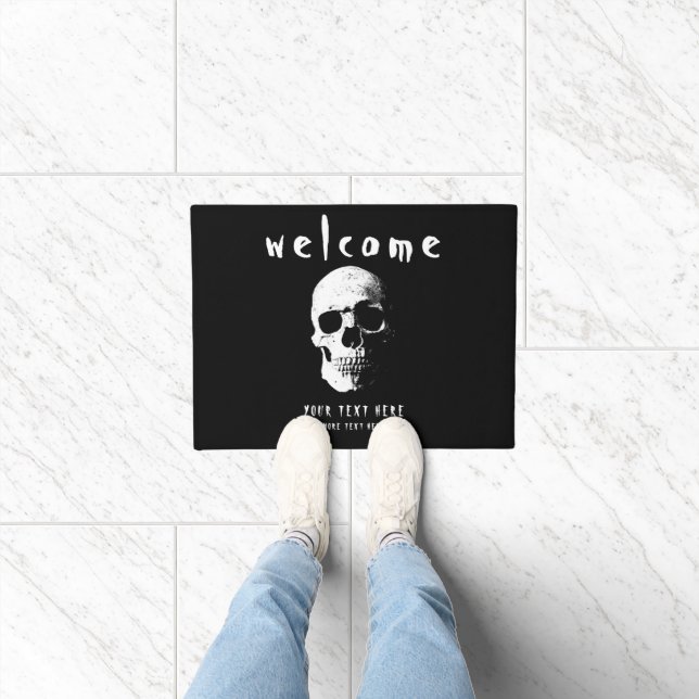 Paillasson Halloween personnalisable peur peur horreur accuei (Intérieur)