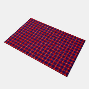 Paillasson Hamilton tartan rouge bleu violet plaid