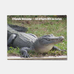 Paillasson Happy Alligator - mat de porte personnalisé