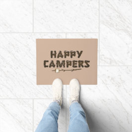 Paillasson Happy Campers mot art porte mat