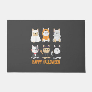 Paillasson Happy Halloween Carlins Chiens mignons Amour franç