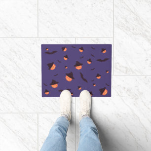 Paillasson Happy Halloween Citrouille & Bats Doormat - Festif
