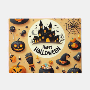 Paillasson Happy Halloween Fun Éffrayant Mix & Haunted House