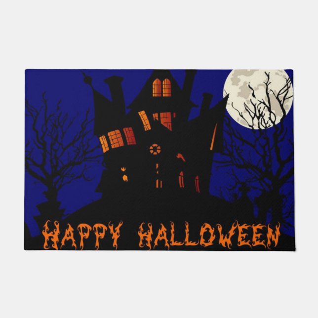 Paillasson Happy Halloween Haunted House (Devant)