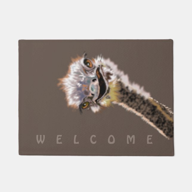 Paillasson Happy Ostrich - Bienvenue - (Devant)