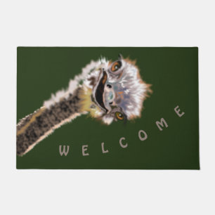 Paillasson Happy Ostrich - Bienvenue - Choisissez vos couleur