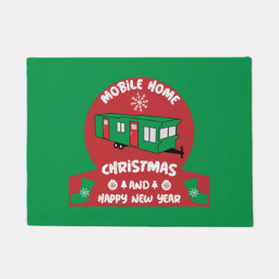Paillasson Happy Static Mobile Holiday Home Joyeux cadeau Noë