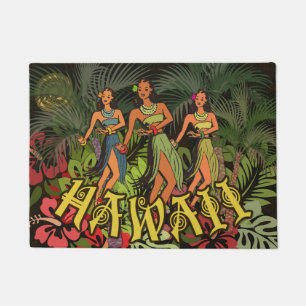 Paillasson Hawaii Aloha Palm Hula Art Design