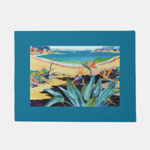 Paillasson Hawaii Beach Bird of Paradise Peinture