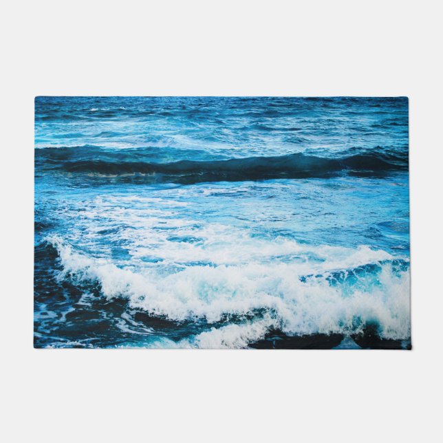 Paillasson Hawaii vagues turquoise de l'océan photo tropicale (Devant)