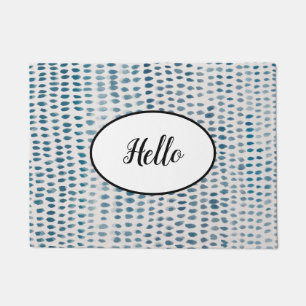 Paillasson Hello Seaglass Motif de galets plage