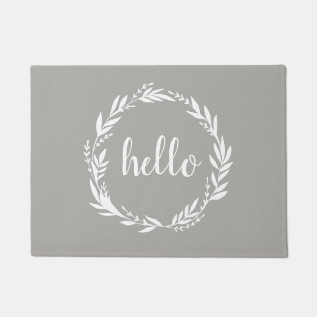 Paillasson Hello Wreath Farmhouse (Devant)