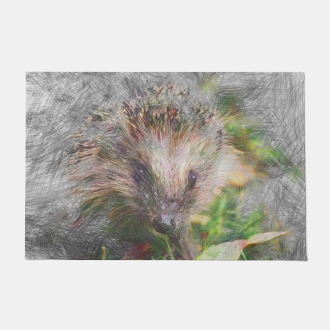 Paillasson hérisson animal artistique (Devant)