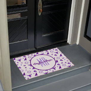 PAILLASSON HEUREUX HALLOWEEN ÉFFRAYANT MONOGRAMME PERSONNALIS