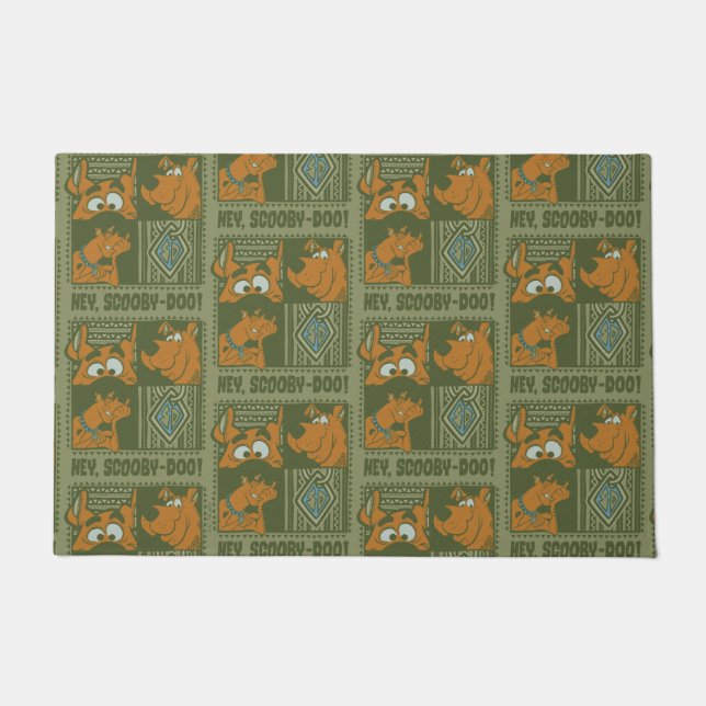 Paillasson Hey Scooby-Doo Carré tribal Graphic (Devant)