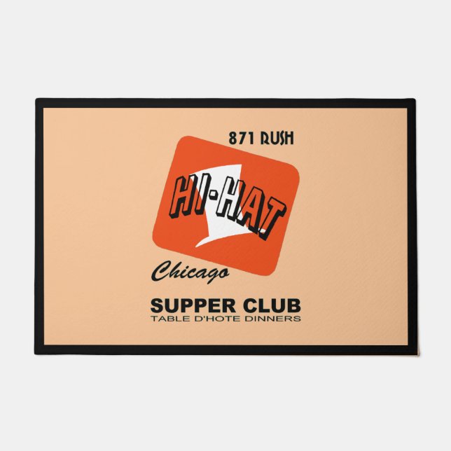 Paillasson Hi-Casquette Supper Club, Rush St., Chicago, IL (Devant)