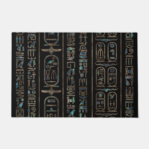 Paillasson Hiéroglyphes égyptiens Abalone motif d'or
