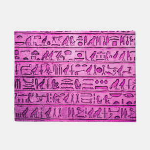 Paillasson Hiéroglyphes égyptiens antiques violets