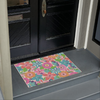 Paillasson Hippie Fleur Boho Retro Coloré