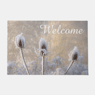 Paillasson Hoarfrost sur les chevalets Hiver Pittoresque Natu