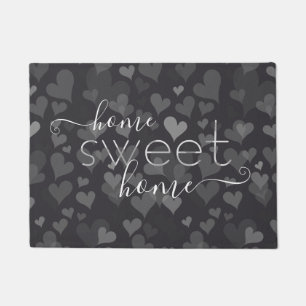 Paillasson Home Sweet Home Adorable Girly Moderne Cute Grey