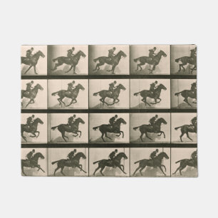 Paillasson Horse Motion Photographie Vintage