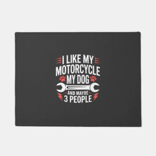 Paillasson Humour de propriétaire de chien moto