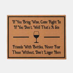 Paillasson Humour Vinicole Drôle Poétique Rustique Minimalist