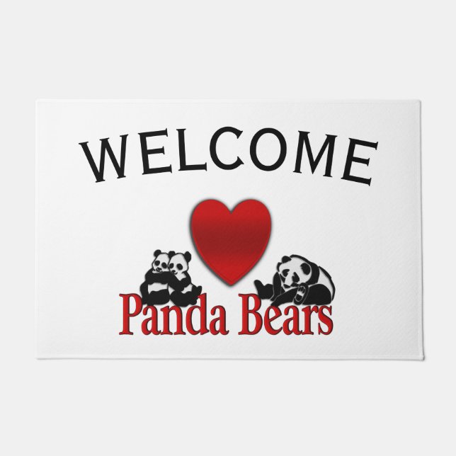 Paillasson I Heart Panda Bears (Devant)