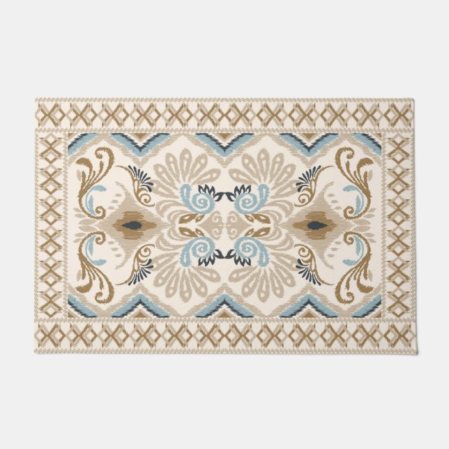 Paillasson Ikat Chevron Paisley (Devant)