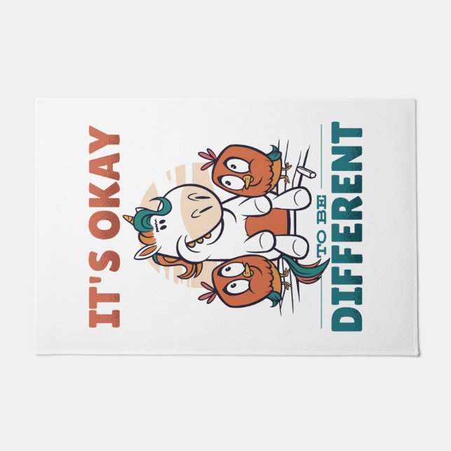 Paillasson Il est bon d'être différent Invitation (Devant)