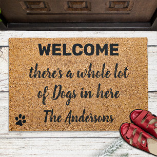 Paillasson Il y a beaucoup de chiens Welcome Funny Dog