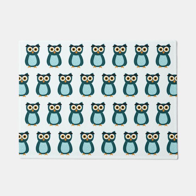 Paillasson Illustration Blue Owl (Devant)
